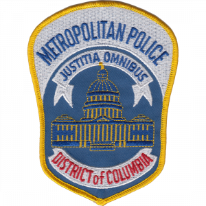 Metropolitan Police District of Columbia Police Patch Death City Washington DC 