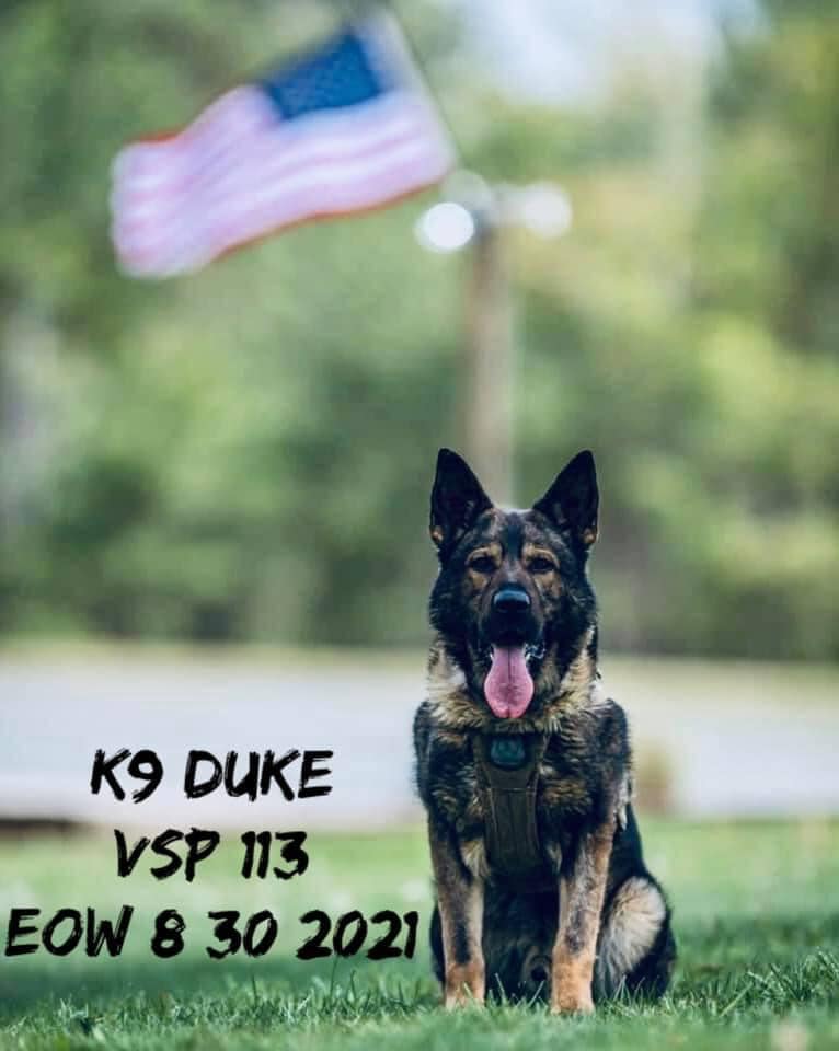K9 Duke | Virginia State Police, Virginia