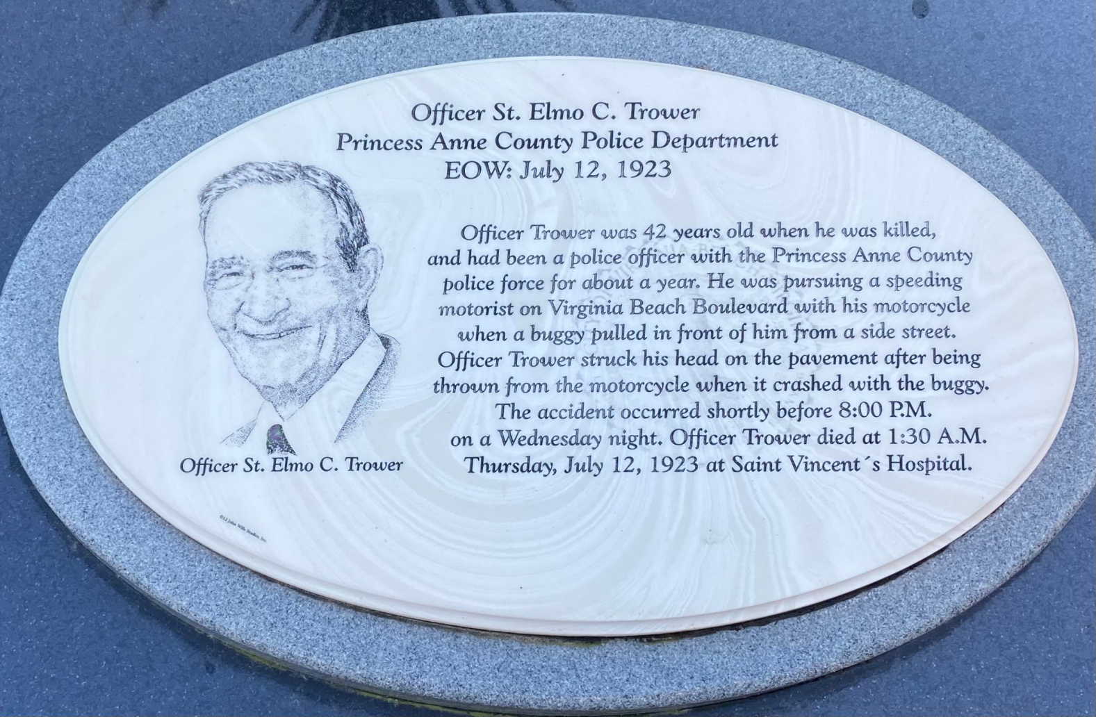 Police Officer St. Elmo C. Trower | Princess Anne County Police Department, Virginia