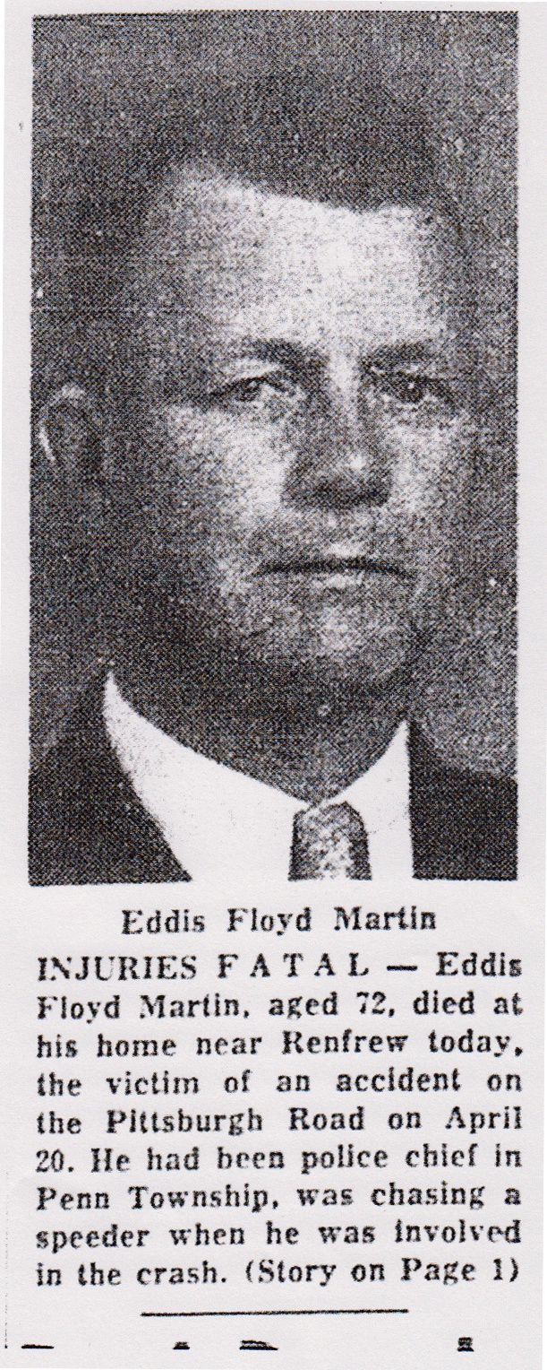 Chief of Police Eddis Floyd Martin | Penn Township Police Department, Pennsylvania