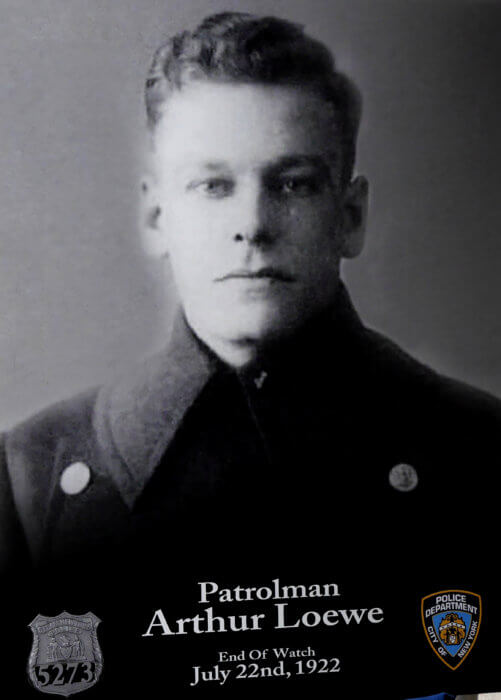 Patrolman Arthur Loewe | New York City Police Department, New York